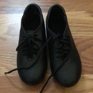 Black lace up tap shoes